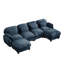 Canapé Cloud U en forme de U avec 2 repose-pieds amovibles et tissu chenille-1208357826-1208357831