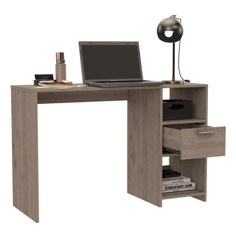 Omma Computer Desk, One Drawer, Two Shelves