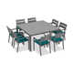 Vivant Square 8 - Person Outdoor Dining Set with Cushions