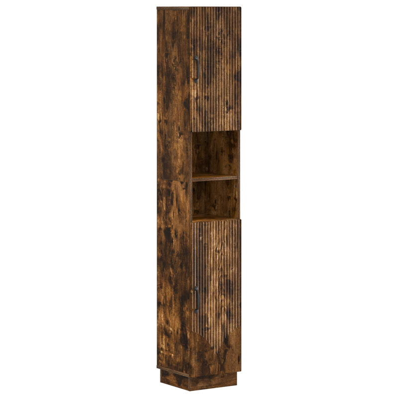 Linen Cabinet, Smoked Oak