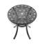 Ensemble de 5 meubles de patio en aluminium coulé avec cadre noir et coussins de siège rouges