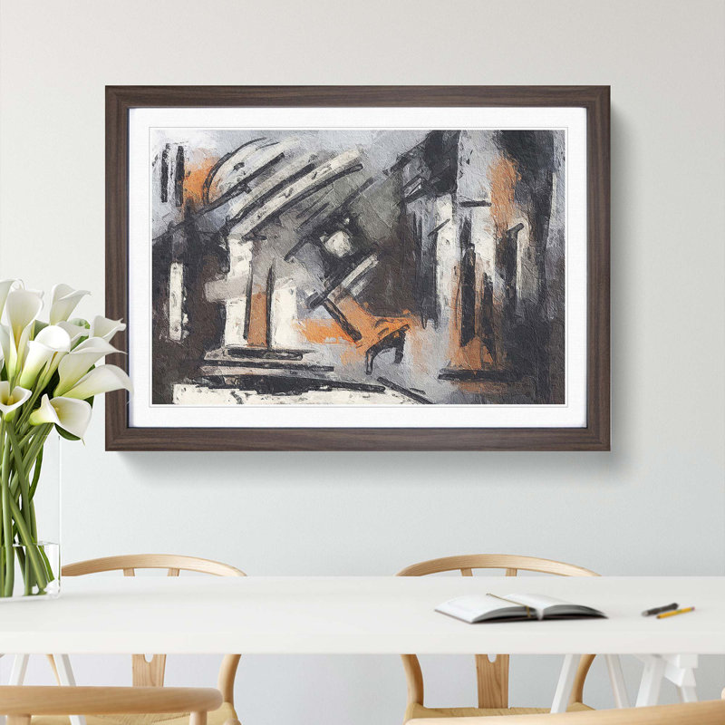 Abstract Vol.73 by S.Johnson - Single Picture Frame Print, 33cm H x 45cm W x 2cm D, Walnut Framed
