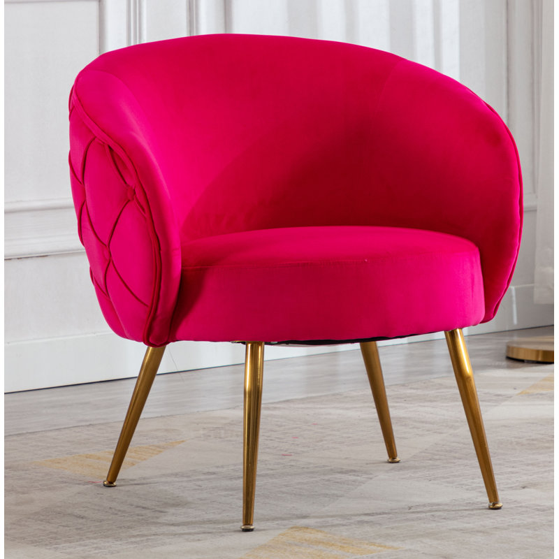 Upholstered Armchair, Raspberry