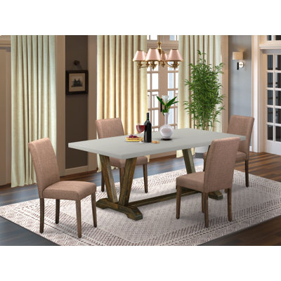Acacia Solid Wood Dining Set by Red Barrel Studio