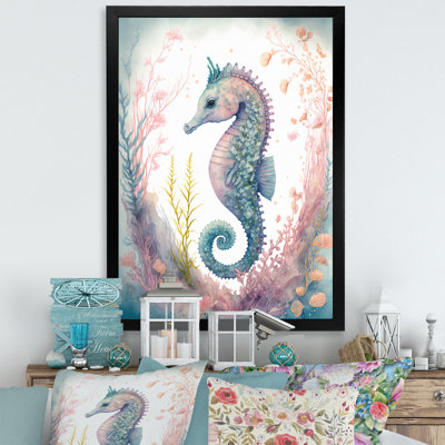 «Cute Baby Seahorse In The Deep Sea I», reproduction sur toile