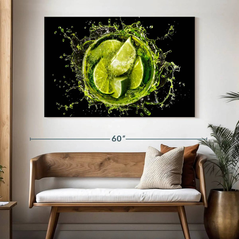 Yarlin Lime Cocktail Splash, 34'' H x 51'' W