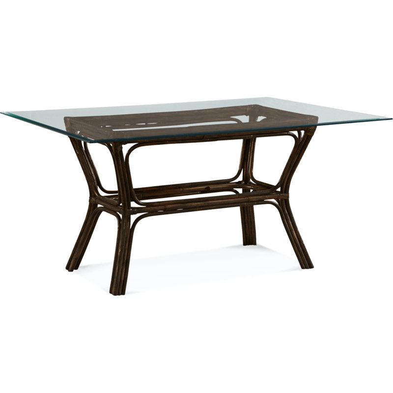Trellis Glass Dining Table, Coffee, 44" W x 78" L