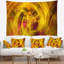 Tapisserie abstraite mystique fractale dorée abstraite-28496885