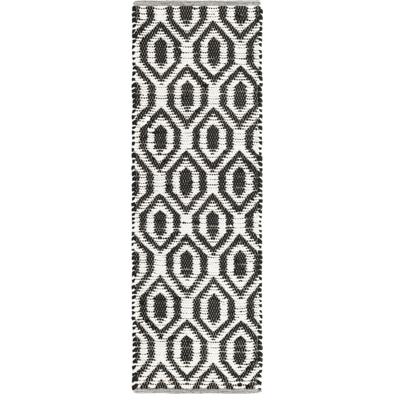 Egge Cotton Geometric Indoor Rug, Runner 2'2" x 6'