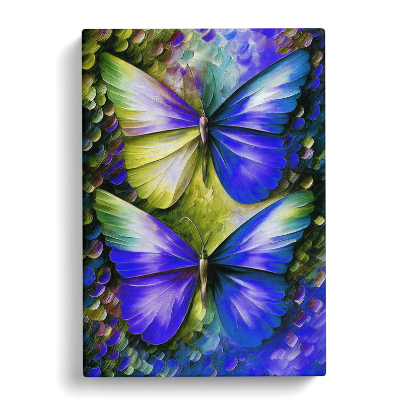 Pair Of Butterflies No.4 - Wrapped Canvas, 76cm H x 50cm W x 3cm D