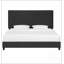 Lit plateforme tapissier très grand gris anthracite Bridgevine Home Matériaux robustes et durables, modernes et simples, respectueux de l'environnement, faciles à installer
