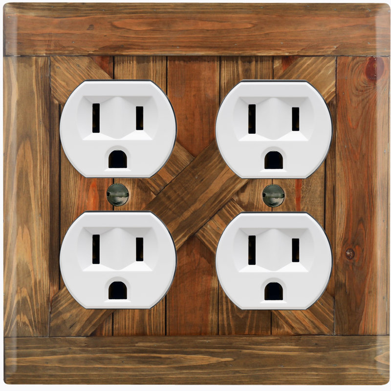 Plaque murale standard en bois brun