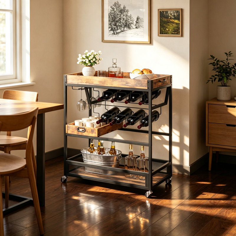 Wine Bottle & Glass Rack