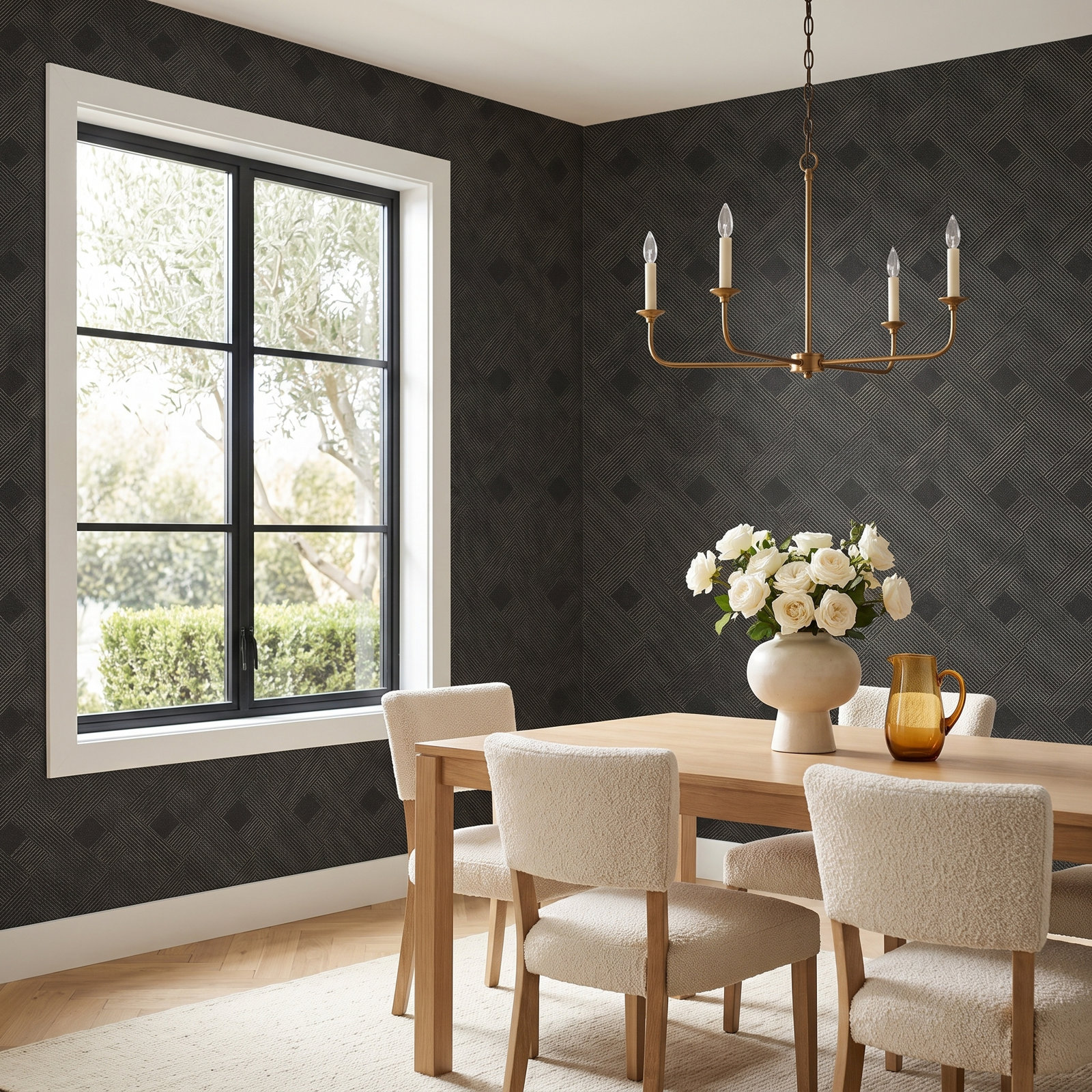 Geometric Wallpaper, Black