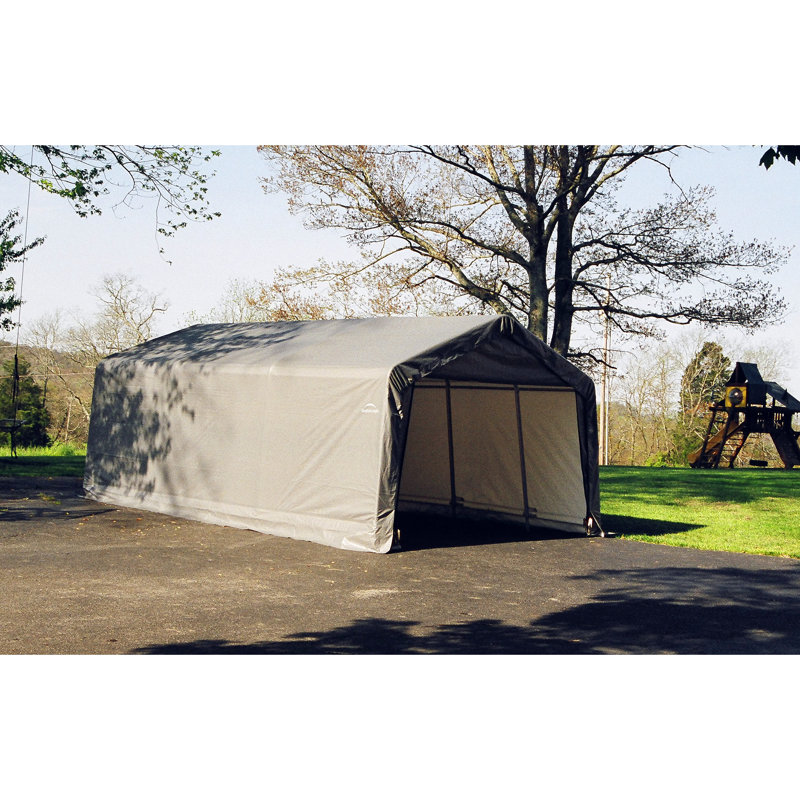 Abri de garage 13 pi x 28 pi ShelterCoat, Gris