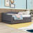 Upholstered Daybed with Trundle and LED Lights-202597667-202597666