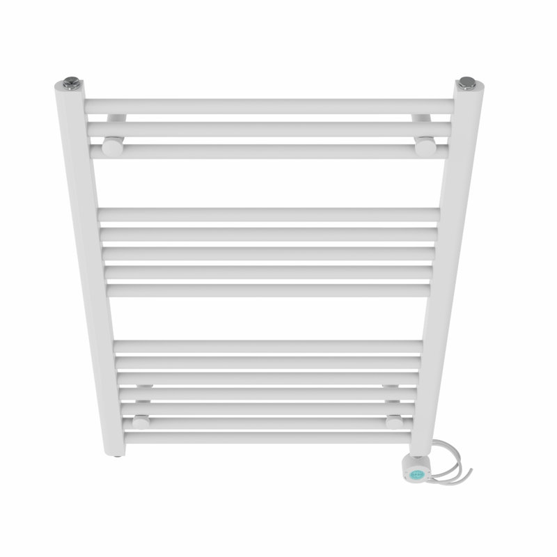 Asmitha Straight Towel Rail Heated Towel Rails, Black, 80cm H x 30cm W x 3cm D