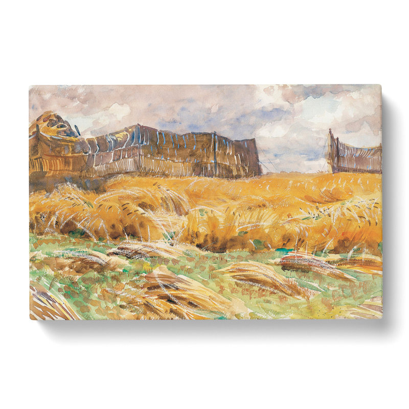 Field In France by John Singer Sargent - Wrapped Canvas Painting, 35cm H x 50cm W x 3cm D