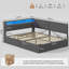 Daybed with Charging Station & Hydraulic Storage, Corner Bed with LED Headboard-1087049670-1087049671