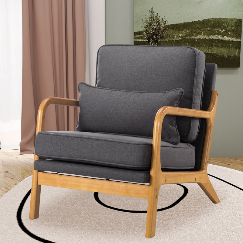 Fauteuil d'appoint 25,4 po, Lin gris