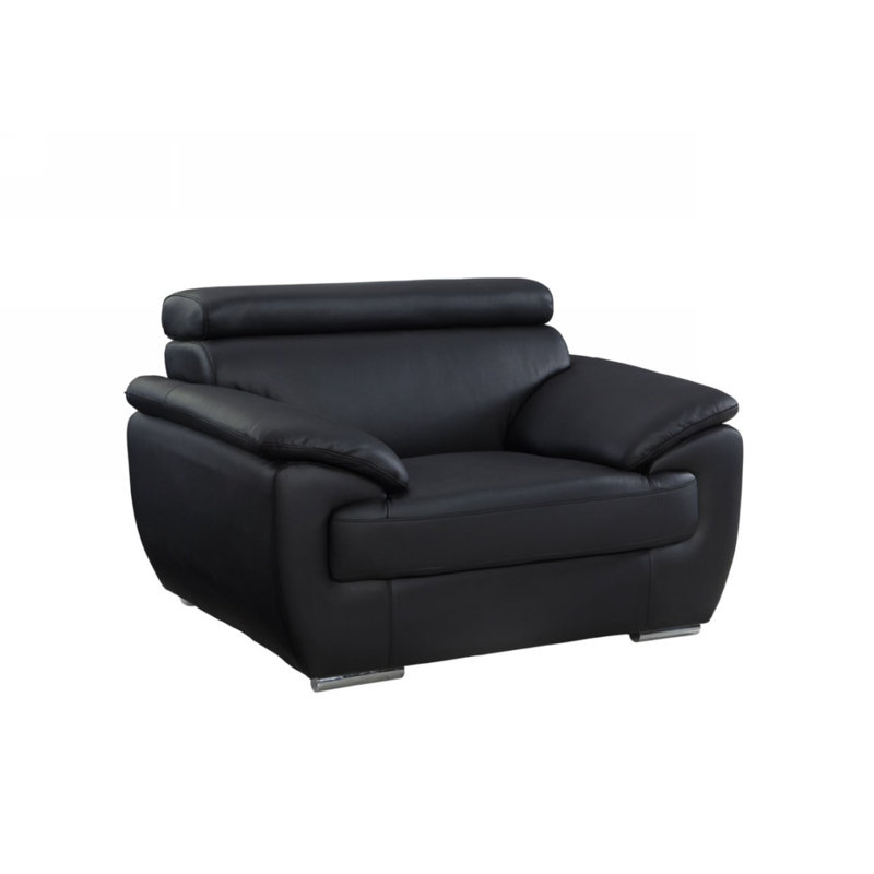 Epinal Recliner, Black Leather Match