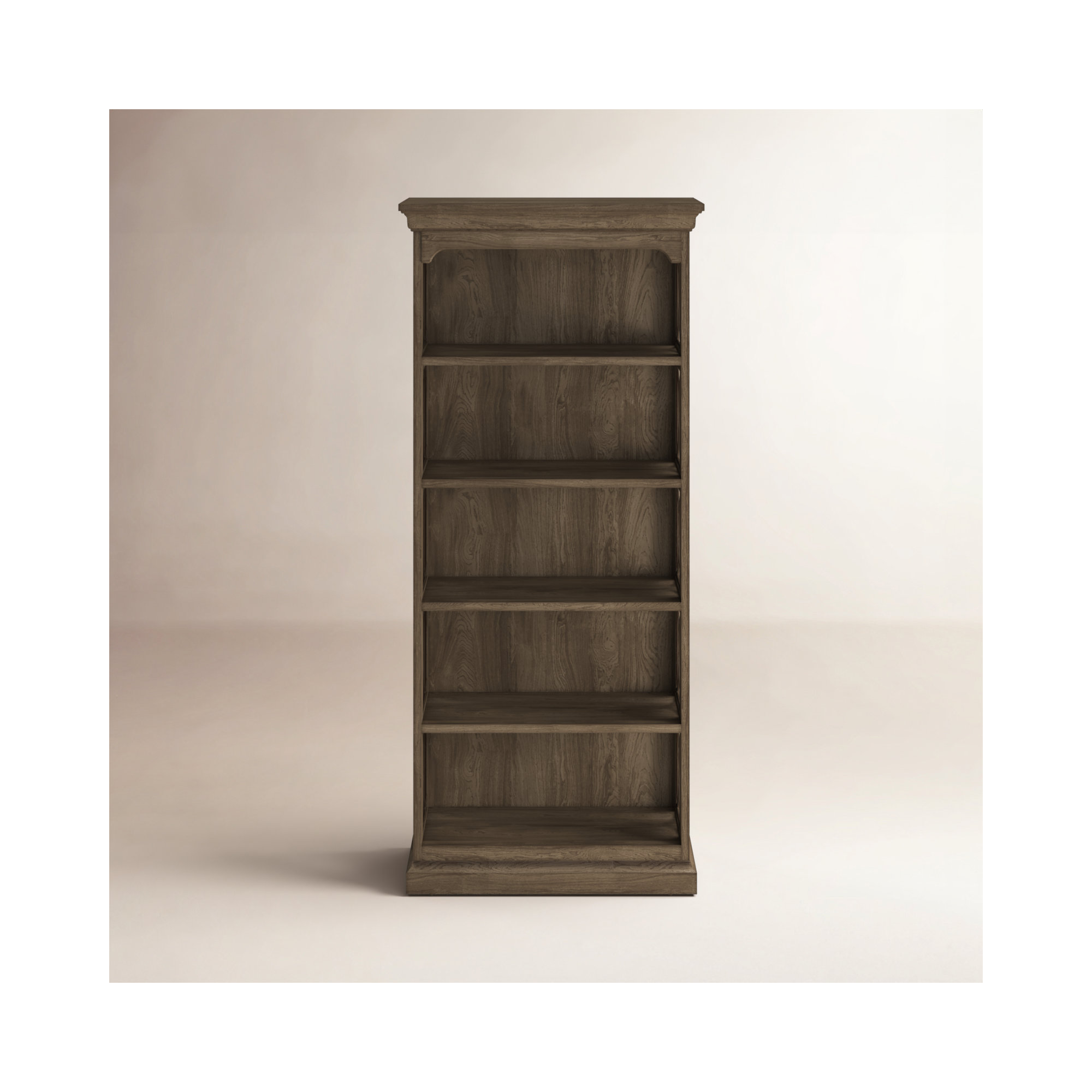 Abana Weathered Wood Fully Assembled Bookcase