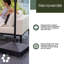 Base de parasol carrée imperméable 19,5 po x 6,5 po Tierra Verde, noir