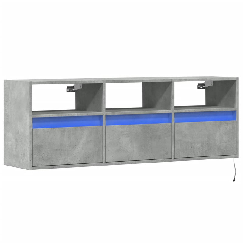 Dallton Unfinished TV Stand, Concrete Grey, 130cm
