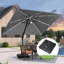 Parasol extérieur rectangulaire en porte-à-faux à DEL 153 "x 116" avec base lestée-128705767