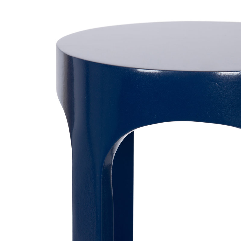 Table à boissons ronde en bois Dahl, Marine