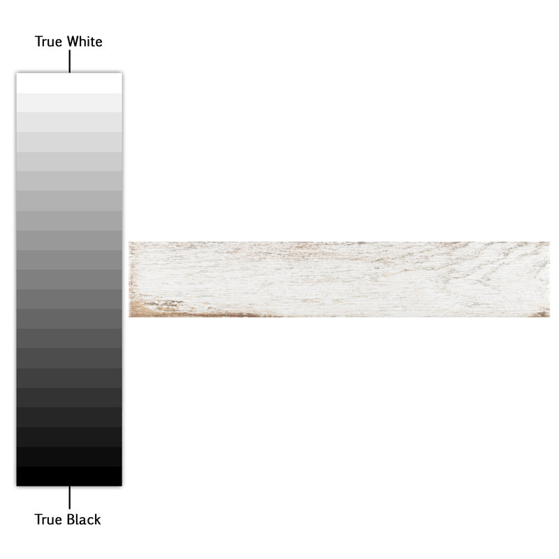 Bora 3" x 18" Porcelain Wood Look Subway Wall & Floor Tile, White