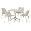 Ensemble repas carré pour 4 personnes-468136292