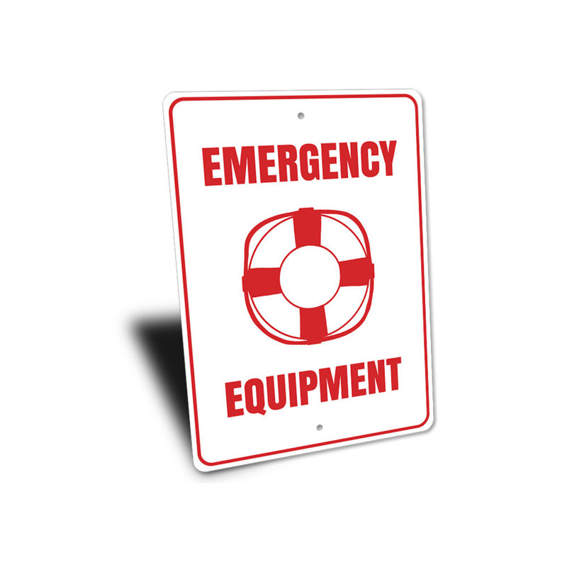 Enseigne d'équipement d'urgence, H 14 po x l 10 po x P 0,04 po