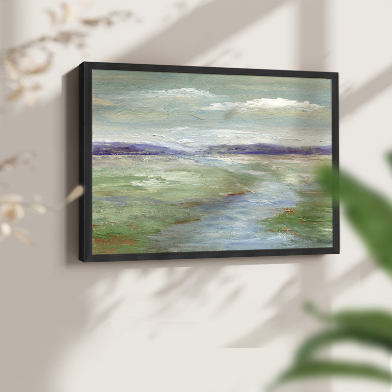 «Meadow Stream I», reproduction encadrée, H 8 po x l 10 po, Noir, noir, noir, noir