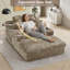 Canapé à chaise longue à compression l 49,6 po avec sacs de rangement et porte-gobelets-307252243