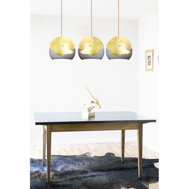 Ombre 1 - Light Pendant, Brass, Matte Gray/Brass, Yes
