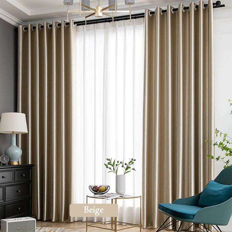 Cynthia Room Darkening Curtain Pair, Mushroom