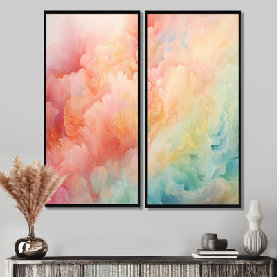 «Dreamy Rainbow Reverie Clouds», art mural arc-en-ciel paysages