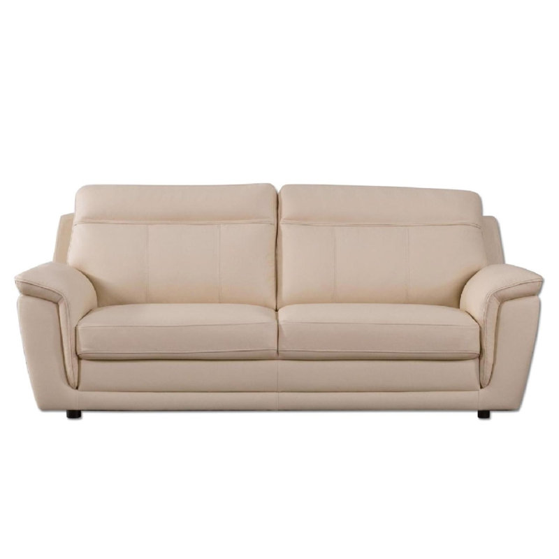 Canapé Owen, Cuir beige assorti