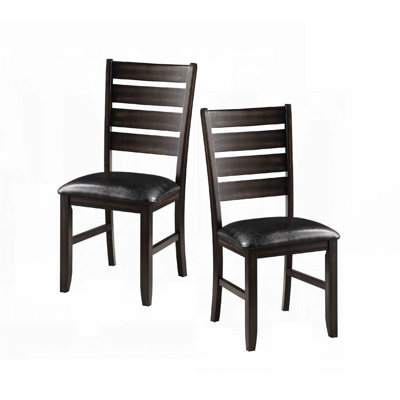 Ensemble de 2 chaises d'appoint en similicuir