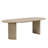 Calder 7-Piece Mid-Century Modern Oval Wood Dining Table Set With Upholstered Arm Chairs