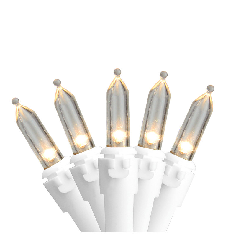 Warm LED Christmas 100 Light String Light, Warm White/White, 50