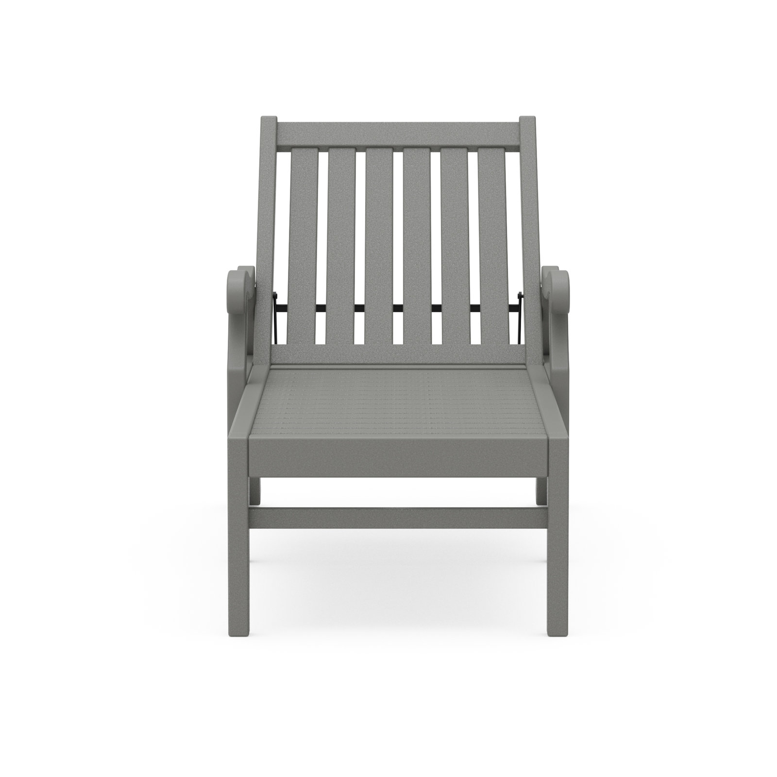 POLYWOOD x Birch Lane Verlyn Chaise with Arms and Wheels, Slate Gray