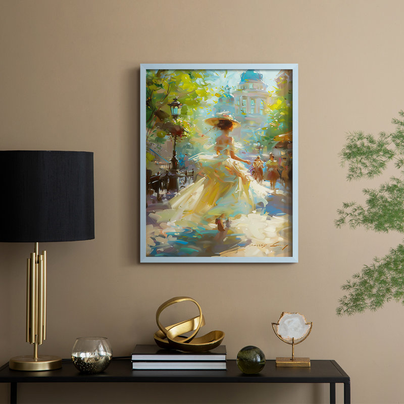 Estampe encadrée Series, H 21 po x l 17 po, Bleu