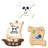 Ensemble d'emporte-pièces 3 pièces Cookciutter.Com Birthday Pirate