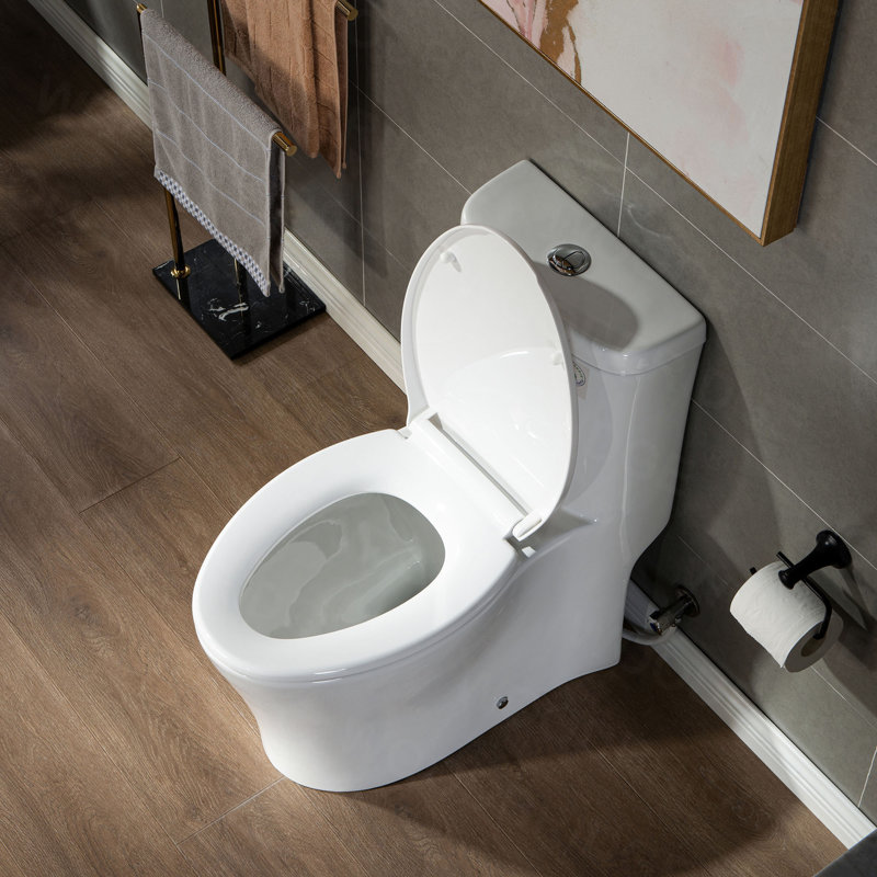 Toilette allongée une pièce 1,28 GPF (économe en eau) (siège inclus)
