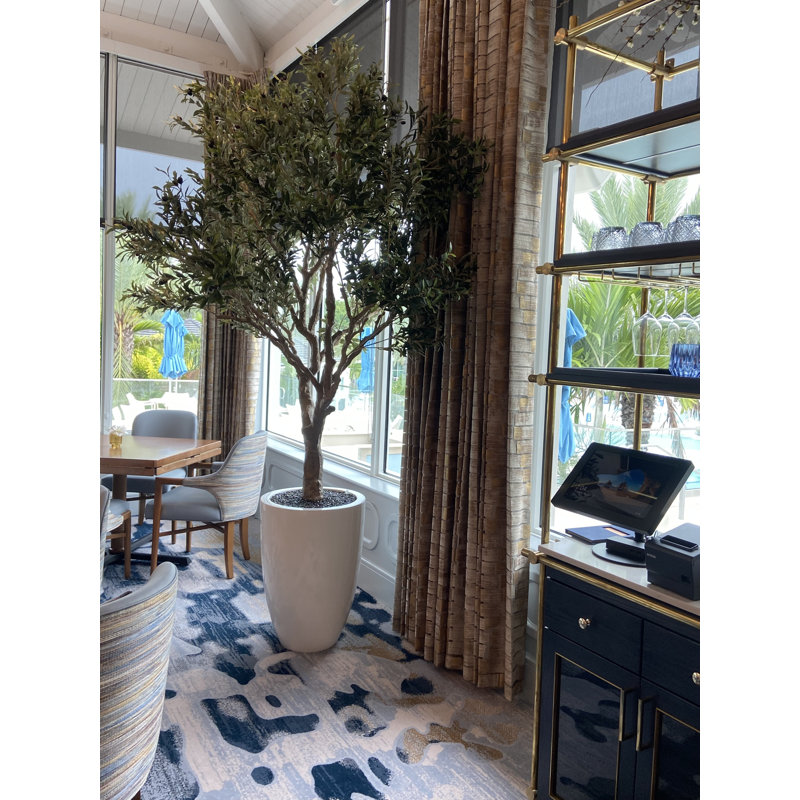98" Artificial Olive Tree in Pot