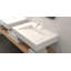 Lavabo de salle de bain mural en résine blanc brillant 31,5 po x 19,6 po Badeloft WT-04-D-G-137927666