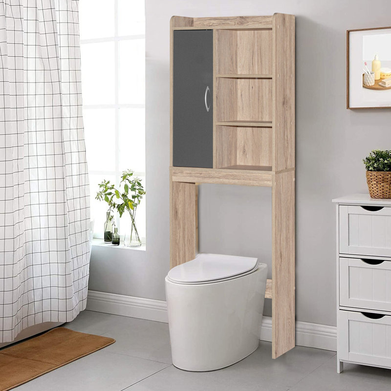 Over The Toilet Storage, Natural Oak/Dark Gray
