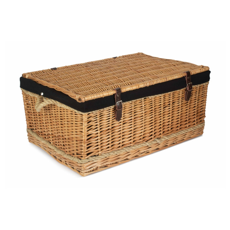 Bay Isle Home Tabit Wicker Decorative Basket, Black
